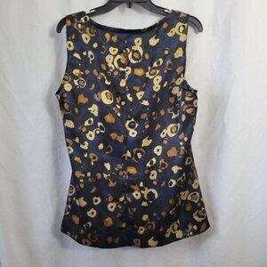 🐞Apt. 9 Dressy Tank Top Sleeveless Metallic XL print fancy Summer Scoop Neck